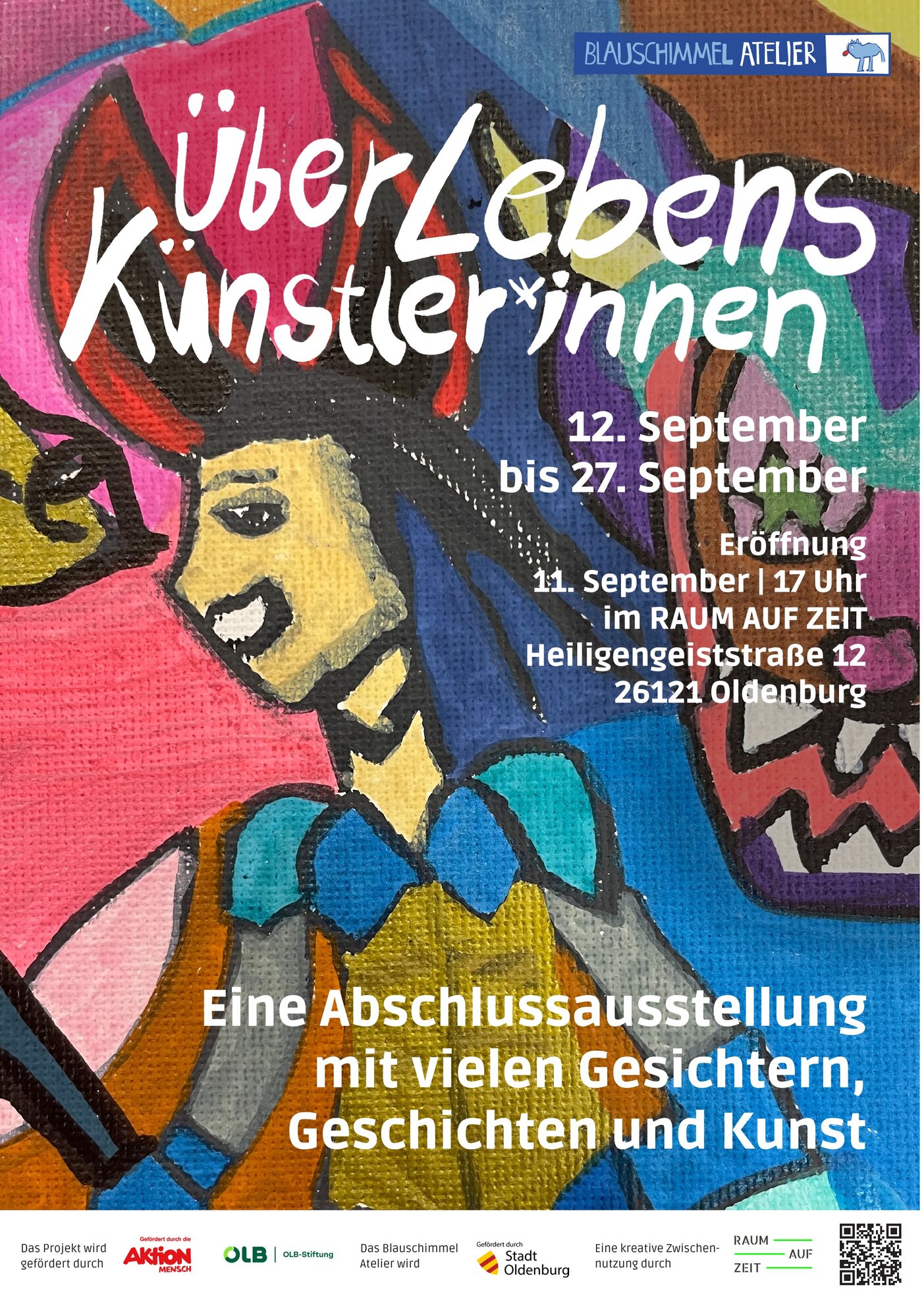 Plakat Blauschimmel Atelier ÜberLebensKünstler*innen