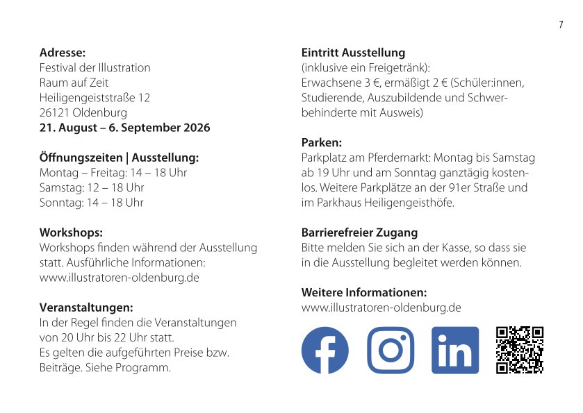 Infos und Preise Programm 8. Festival Illustration
