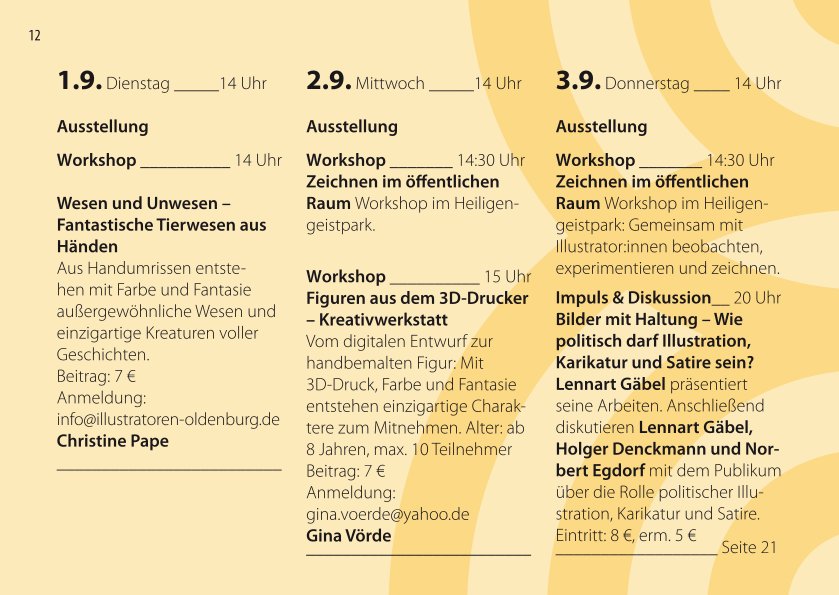 Programm 1.-3.9.26 8. Festival Illustration